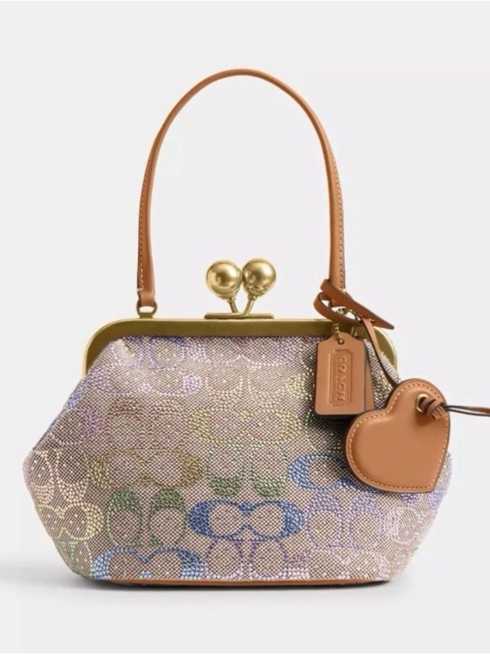 Coach Rainbow Crystal Kisslock Bag BNWT - Picture 6 of 12